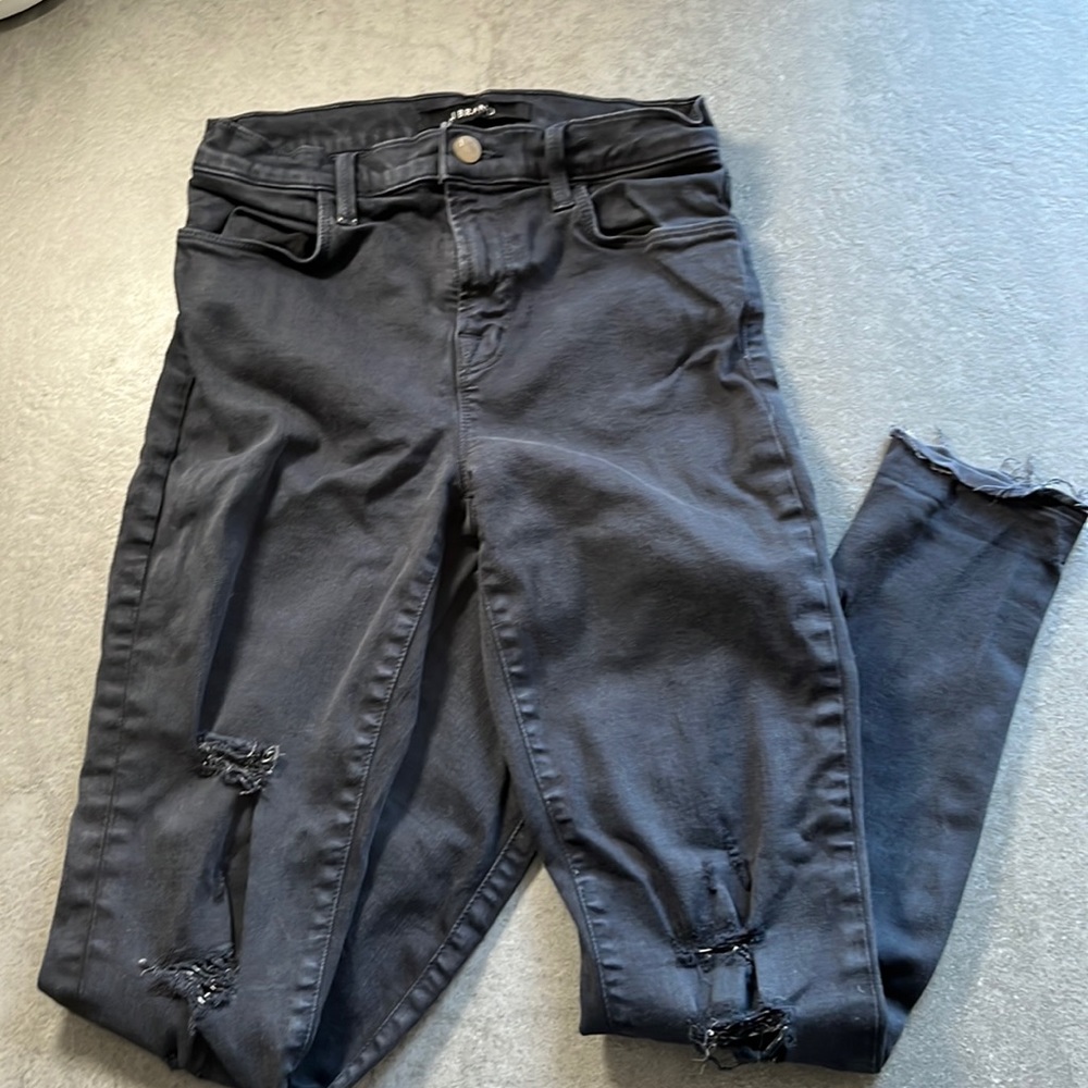 J brand Alana high rise black cropped jeans 25